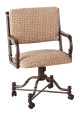 Tempo Industries Bullseye Swivel & Tilt Dining Arm Chair With Casters