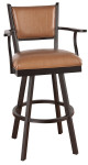 Tempo Furniture Catalina Swivel Bar Stool with Arms