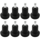 Caster Chair Company Chromcraft Stationary Bell Shape Bell-Shaped Caster Castor Chair Replacement Glides (Set of 8)