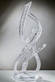 Miami Acrylics Z-5902 Double Loop Acrylic Sculpture – Clear & Crystallized