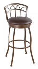 Tempo Furniture Fairview Swivel Bar Stool with Metal Backrest