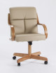 Caster Chair Company C178 Frankie Swivel Tilt Caster Arm Chair in Desert Bonded Leather (Set of 2)