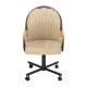 Caster Chair Company Benton Swivel Tilt Caster Arm Chair Armchair w/ Wheat Tweed Fabric & Bronze Base