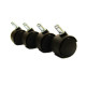 Caster Chair Company Casters in Brown - (Set of 8)