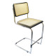 Breuer Chair Company Cesca Bar Stool in Chrome with Cane Seat and Back