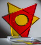 Miami Acrylics T-480 Infinity Sunset Acrylic Sculpture – Red & Yellow