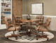 Caster Chair Company 5 Piece Dining Set - WE3Z70-42 Table with D8Z327-04/08 Caster Chair