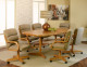 Caster Chair Company C138 7 Piece Dining Set - WE1Z90-72 Table with D8Z442-02/08 Caster Chair