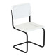 Marcel Breuer B32/S32 Bauhaus Cesca Cane Cantilever Side Chair w/ Black-Coated Steel Frame White Wood & White Cane