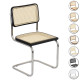 Marcel Breuer B32 Bauhaus Cesca Cane Cantilever Side Chair w/ Chrome-Plated Steel Frame (Various Wood Finishes & Cane Colors)