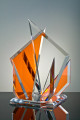 Miami Acrylics D-818 Equilibrium Acrylic Sculpture – Orange