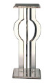 Miami Acrylics PED-553 Orbit Acrylic Pedestal (Clear & Crystalized)
