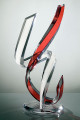 Miami Acrylics T-790 Tango Acrylic Sculpture – Red & White