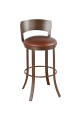 Tempo Furniture Birkin Swivel Bar Stool with Metal Backrest
