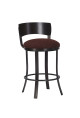 Tempo Furniture Baltimore Swivel Barstool in Black Stainless Steel