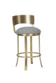Tempo Furniture Baltimore Swivel Barstool in Gold Stainless Steel