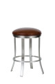 Tempo Furniture Bali Backless Swivel Barstool in Stainless Steel