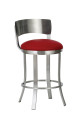 Tempo Furniture Baltimore Swivel Barstool in Stainless Steel